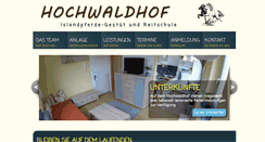 Desktop Screenshot of hochwaldhof.de